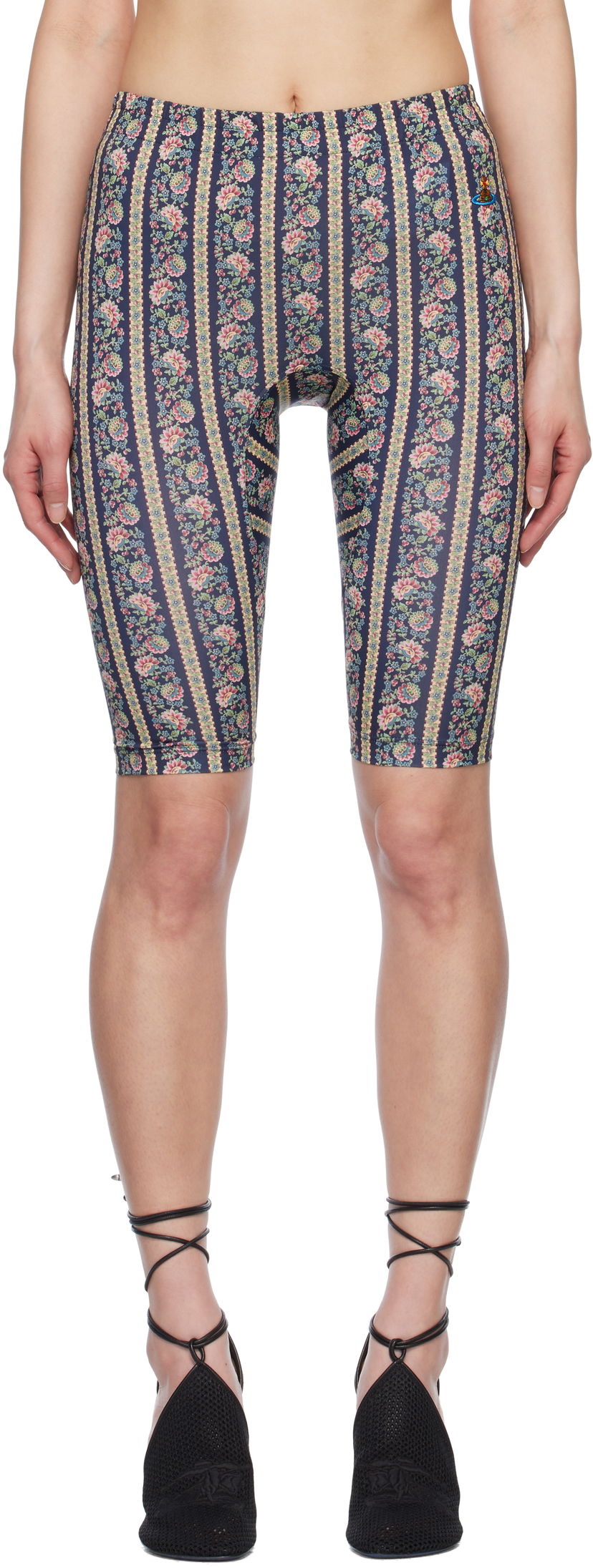 Shorts Vivienne Westwood Vivienne Westwood Floral Print Cycling Shorts Mørkeblå | 3J01000E-J008A-