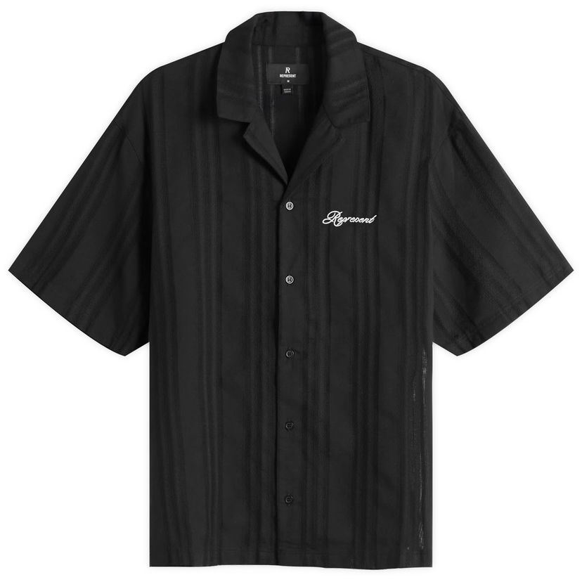 Skjorte Represent Clo Embroidered Bowling Shirt Sort | MLM2967-01