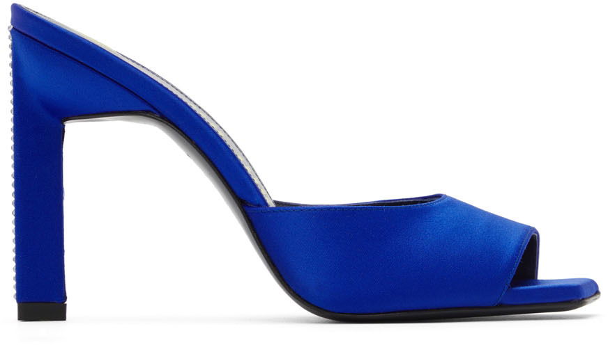 Tøj The Attico Attico Kaia Satin Heeled Sandals Blå | 227WS228 TV07, 0