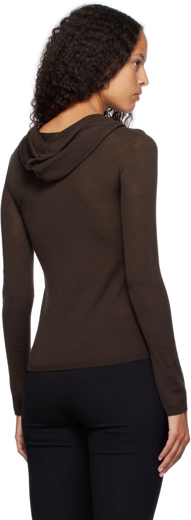 Sweatshirt Courrèges Light Knit Hoodie Brun | 424MPU200FI0060, 2