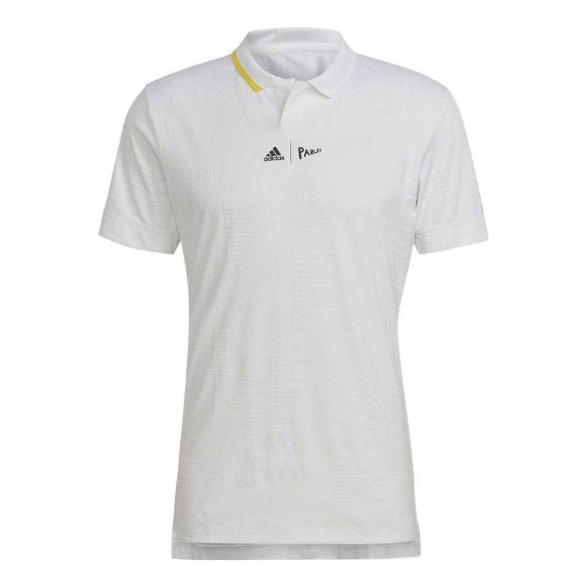 Polo skjorte adidas Originals Parley Tennis Colorblock Short Sleeve Polo Shirt Hvid | HC8537