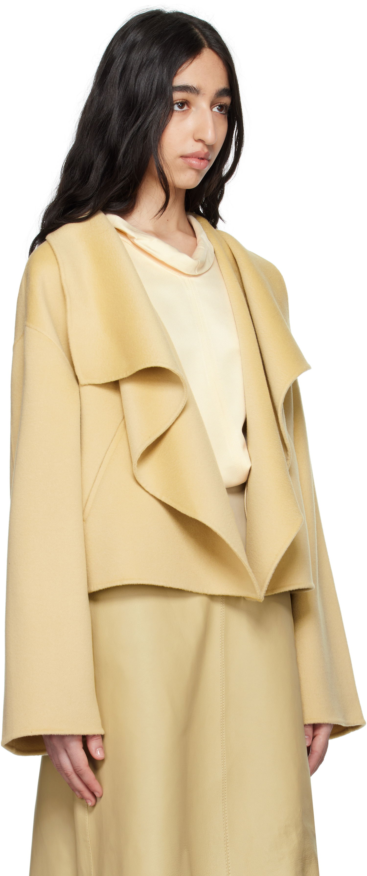 Jakke TOTEME TOTEME Signature Doublé Wool Jacket Gul | 252-WRO0203-FB0006, 1