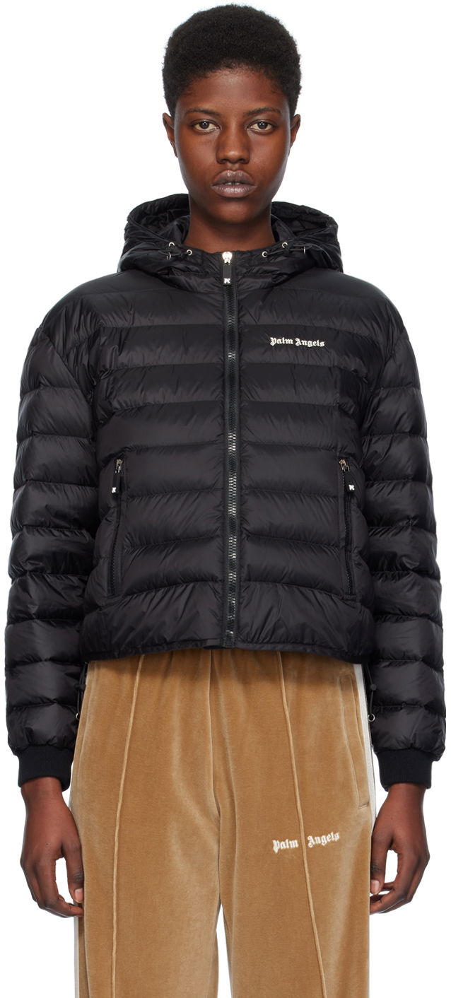 Jakke Palm Angels Quilted Down Jacket Sort | PWED026S24FAB0011003