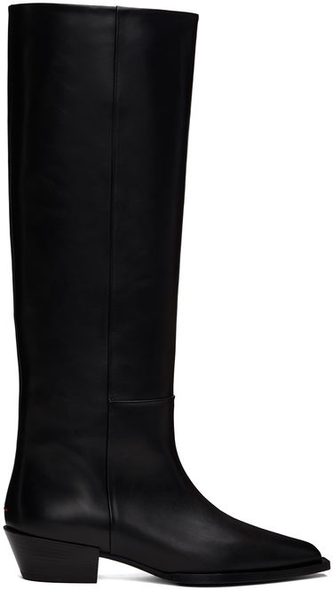 Tøj Aeyde Aeyde Arla Leather Cowboy Tall Boots Sort | A11-KB-ARUP40CH116-FW24-800-001, 0