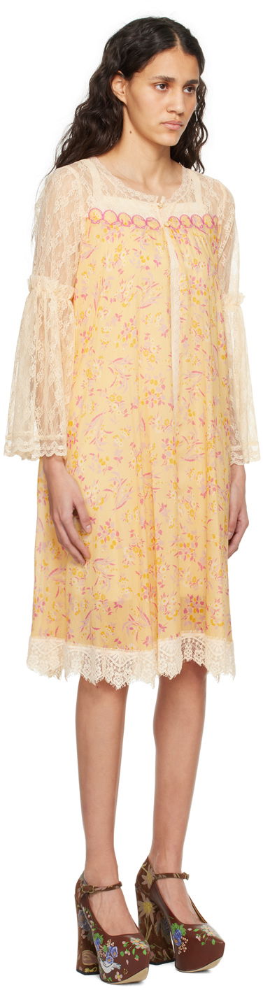 Kjole Anna Sui Lace Midi Dress Orange | 324C31, 1