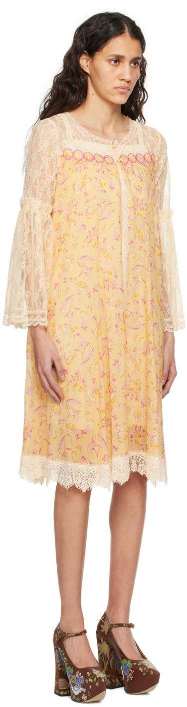 Kjole Anna Sui Lace Midi Dress Orange | 324C31, 1