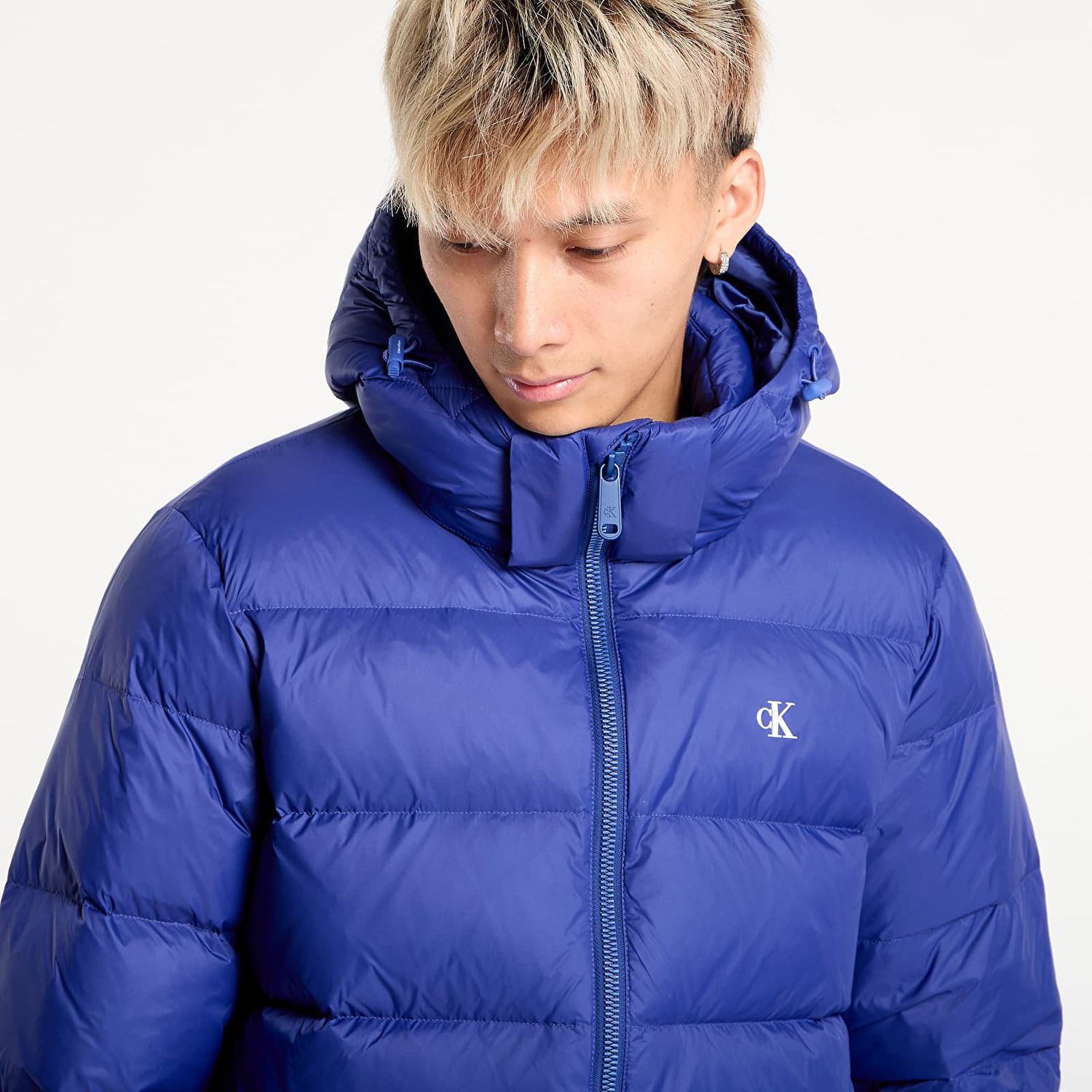 Puffer jakke CALVIN KLEIN Calvin Klein Jeans Ls Nylon Zip Off Hooded Jacket Blå | LV04RC518G IZ4, 1