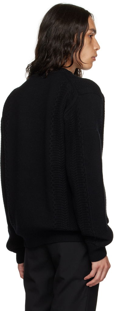 Sweater We11done We11done Square Patch Sweater Sort | WD-KT3-23-643-U-BK, 2