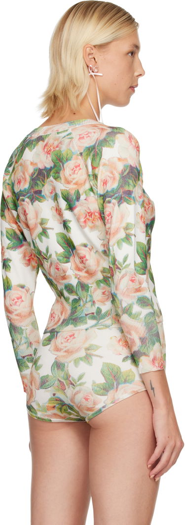 Sweater Simone Rocha Simone Rocha Shrunken Floral Knit Cardigan Flerfarvet | EMK1P 0668, 2