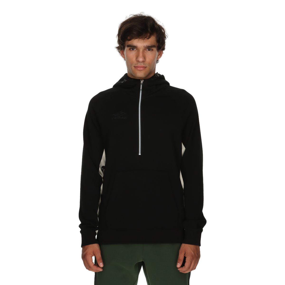 Sweatshirt Umbro Retro Half-Zip Hoodie Sort | UMA253M607-01, 0
