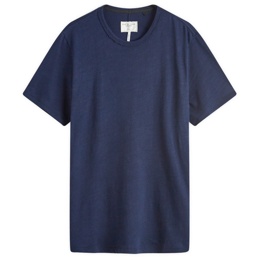 T-shirt rag & bone Flame T-Shirt Mørkeblå | MBC22FT039TL39-NVY