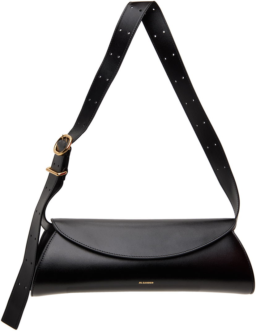 Skuldertaske Jil Sander Grande Cannolo Bag Sort | J08WD0051_P4840