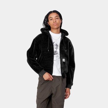 Sweatshirt Carhartt WIP Active Fleece Zip-Up Hoodie Sort | I033905_8, 0
