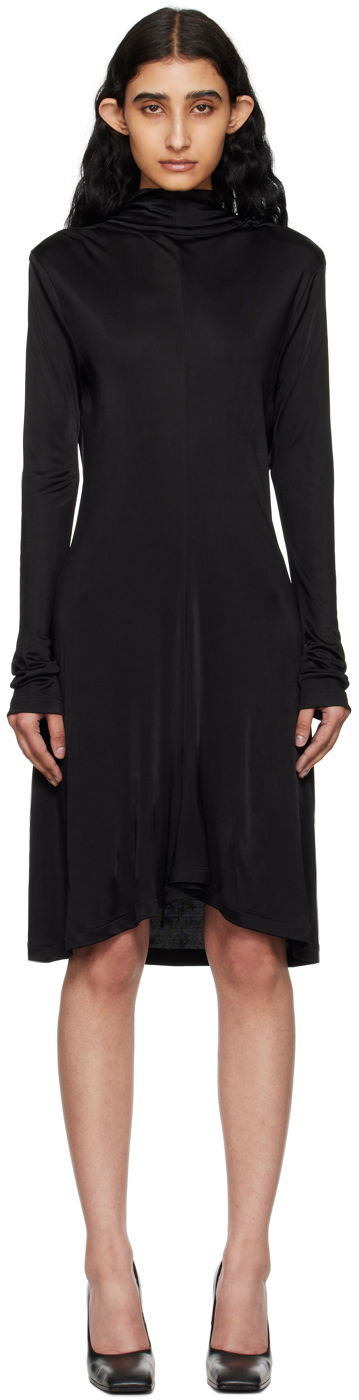 Kjole Helmut Lang Helmut Lang Cowl Neck Midi Dress Sort | O05HW601, 0