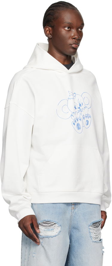 Sweatshirt We11done Monster Print Hoodie Hvid | WD-TH2-24-831-U-IV, 1