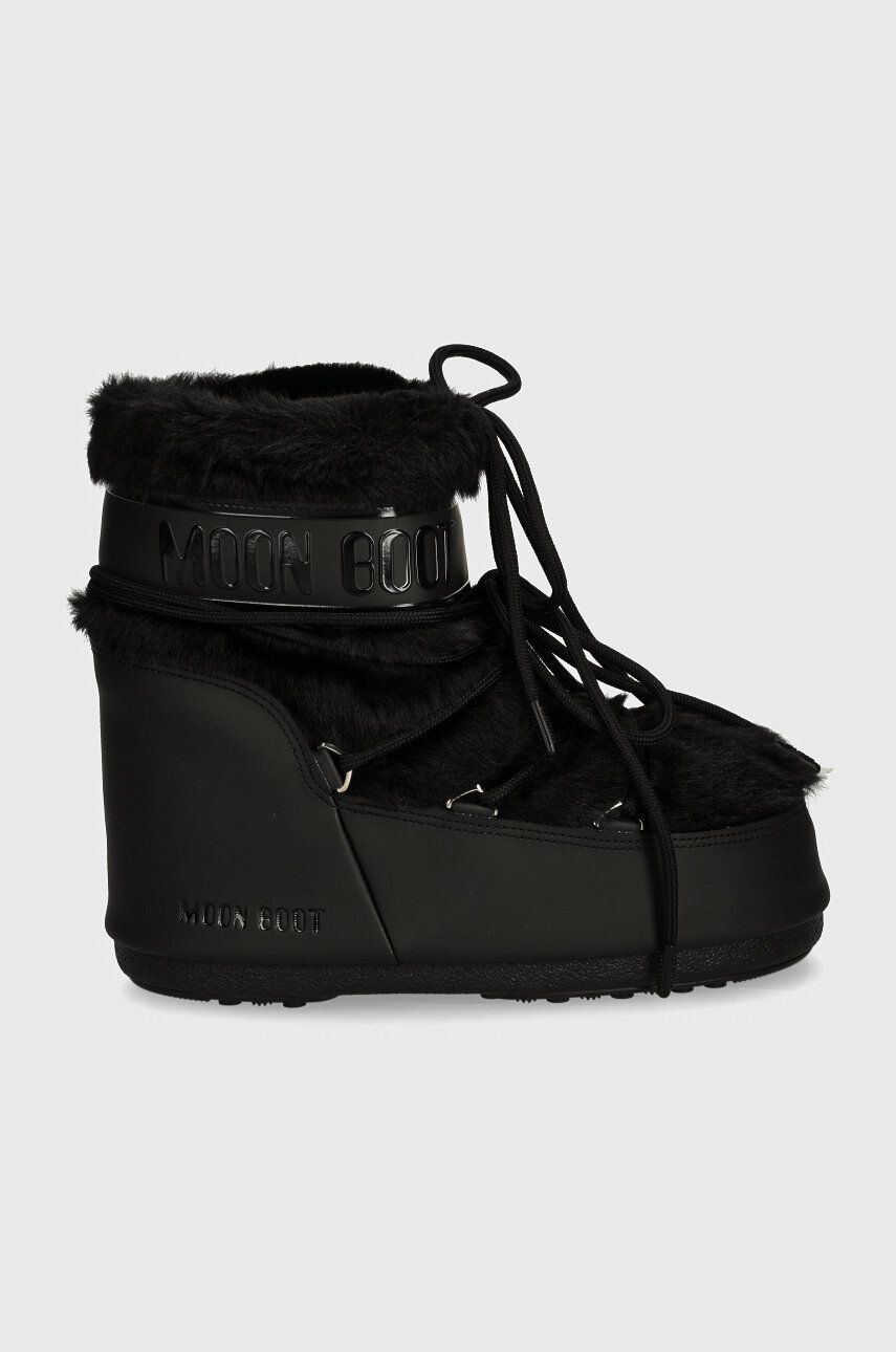 Sneakers og sko Moon Boot MB ICON LOW FAUX FUR Boots Sort | 80D1409390.N001, 1