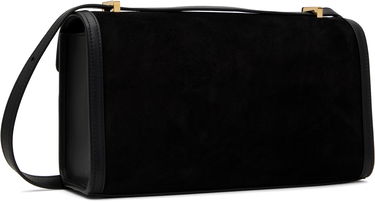 Håndtaske Savette Savette Symmetry 26 Suede and Leather Shoulder Bag Sort | H-010-14-14, 2