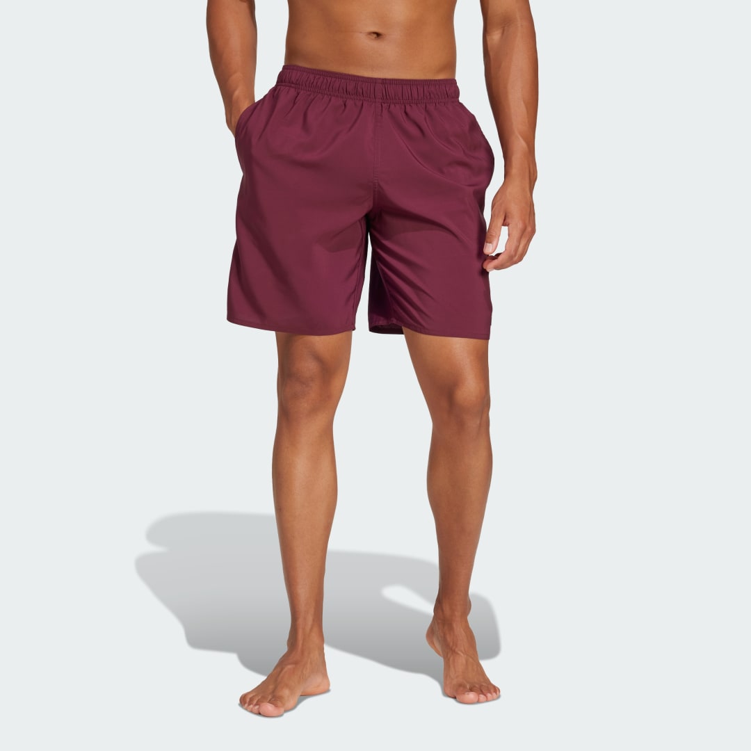 Badetøj adidas Performance Solid CLX Classic-Length Swim Shorts Bourgogne | JD0318, 0