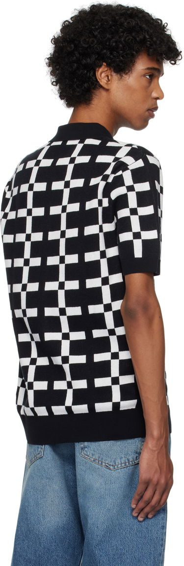 Polo skjorte Fred Perry Fred Perry Geometric Jacquard Knit Polo Sort | K9719, 2