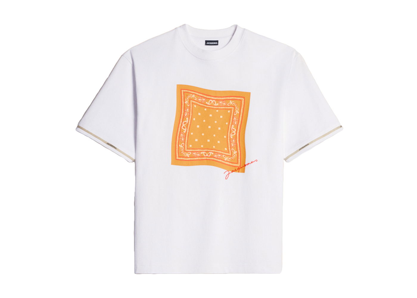 T-shirt Jacquemus Le Toalha Banadana Logo Hvid | 235JS140-2305-1EB, 0