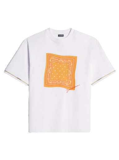 T-shirt Jacquemus Le Toalha Banadana Logo Hvid | 235JS140-2305-1EB