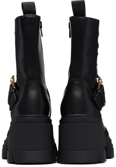Sneakers og sko Versace Versace Jeans Couture Baroque Buckle Drew Boots Sort | E79VA3S86_E71570, 1