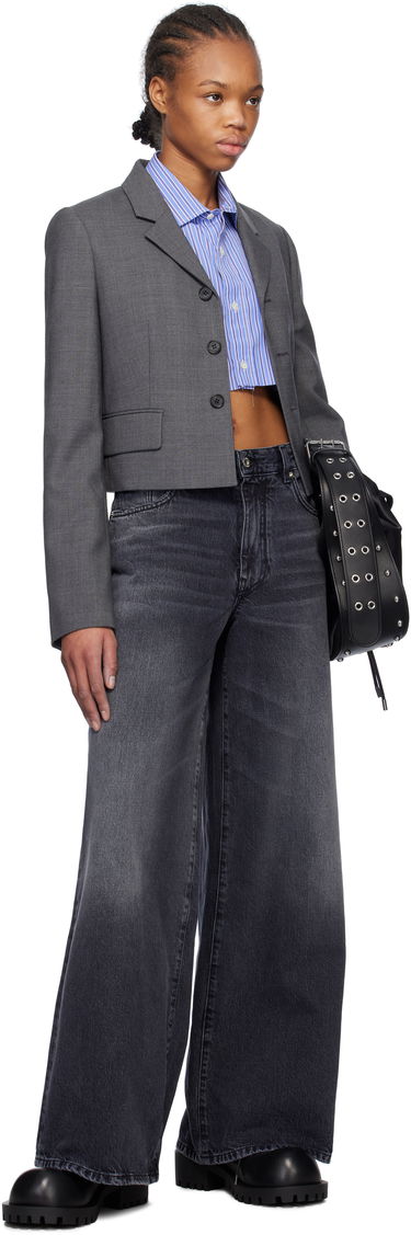 Jeans We11done We11done Oversized Washed Jeans Sort | WD-DP0-25-396-W-BK, 3