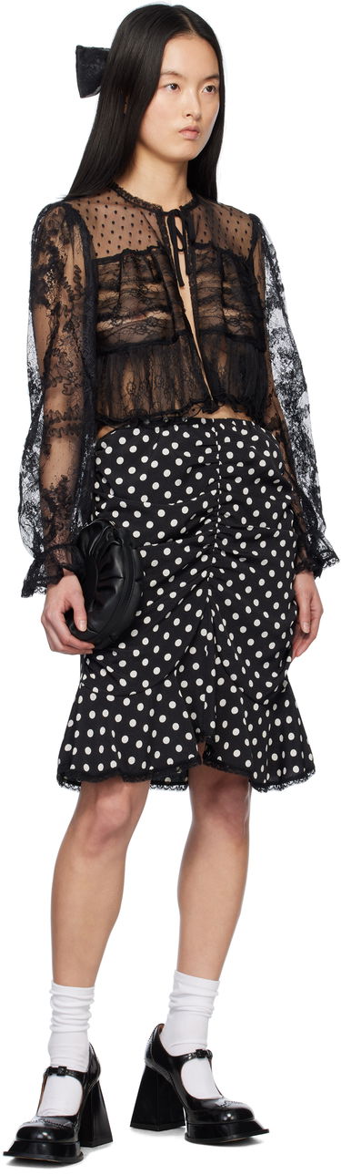 Sweater Anna Sui Anna Sui Lace Combo Cardigan Sort | 1125M30, 3