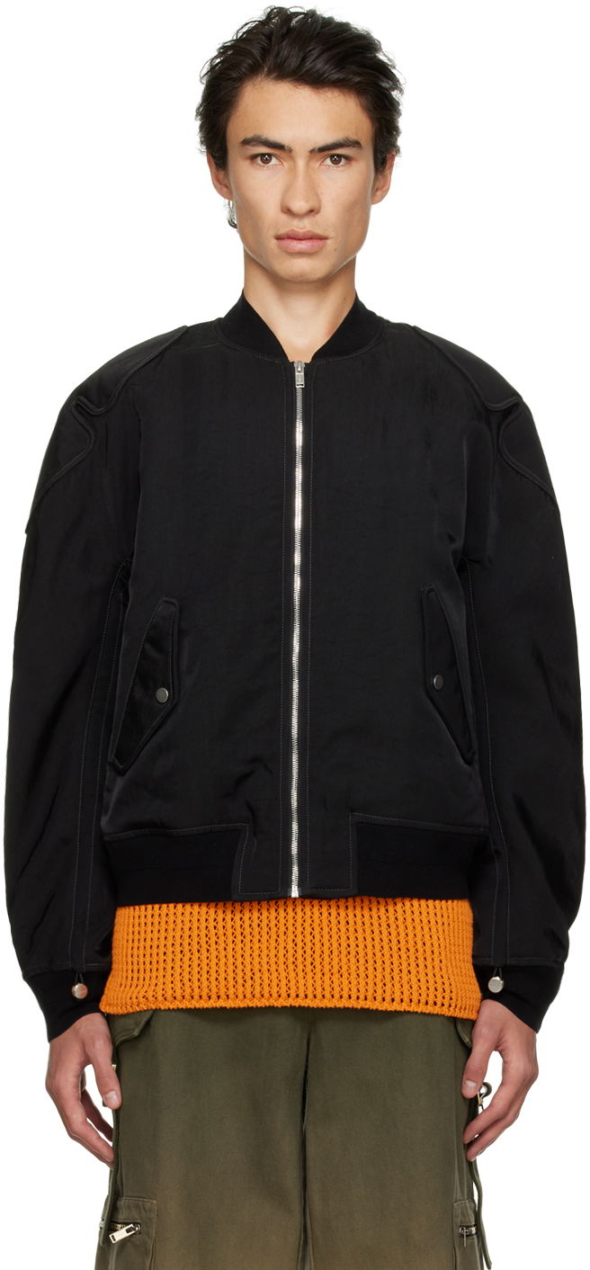 Bomberjakke Dion Lee Dion Lee Padded Bomber Jacket Sort | C4030R23