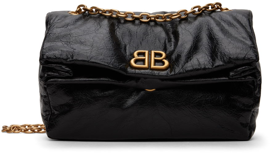 Skuldertaske Balenciaga Monaco Small Chain Bag Sort | 765966 2AAR8, 0