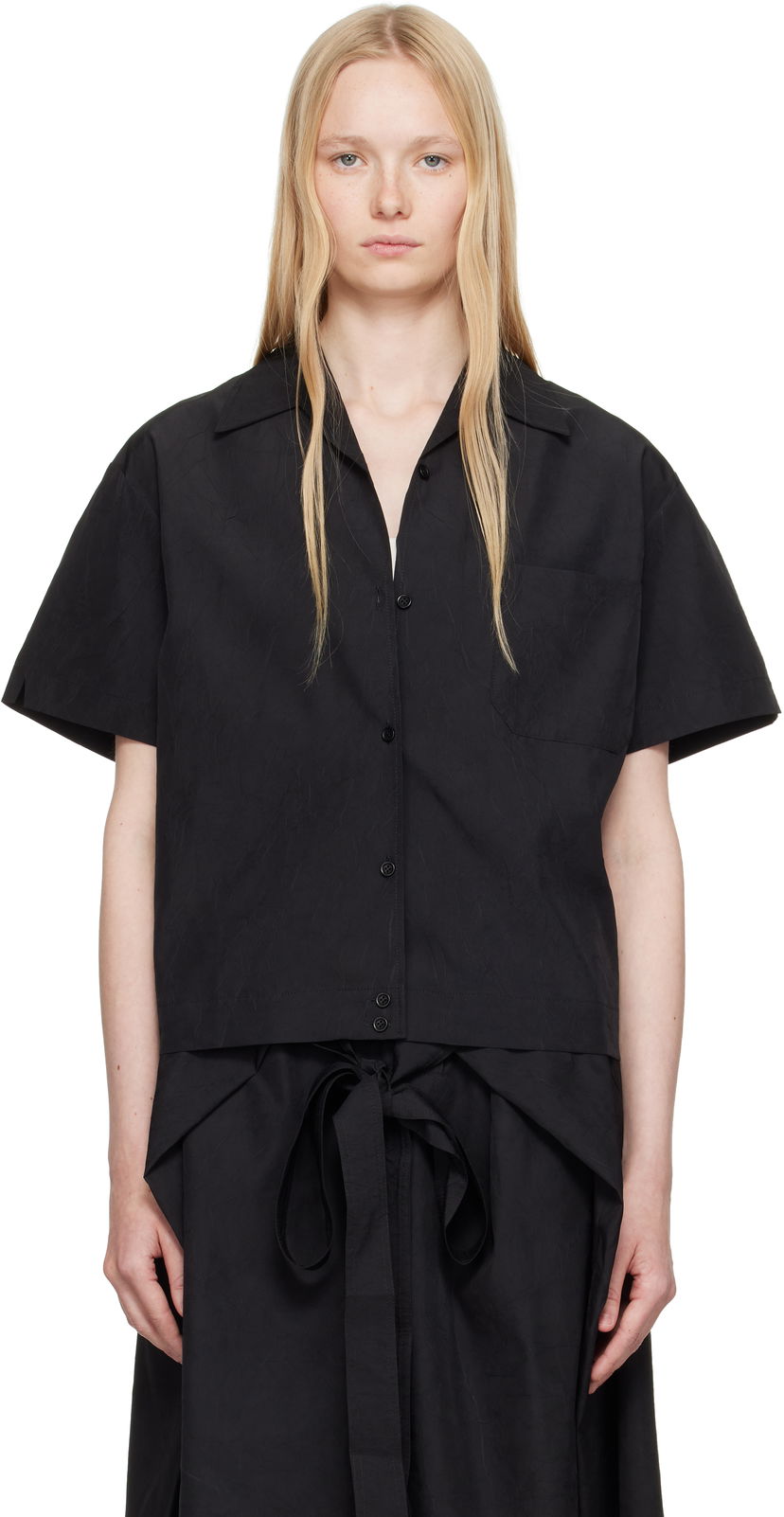 Skjorte YMC YMC Wanda Short Sleeve Shirt Sort | Q2YAA