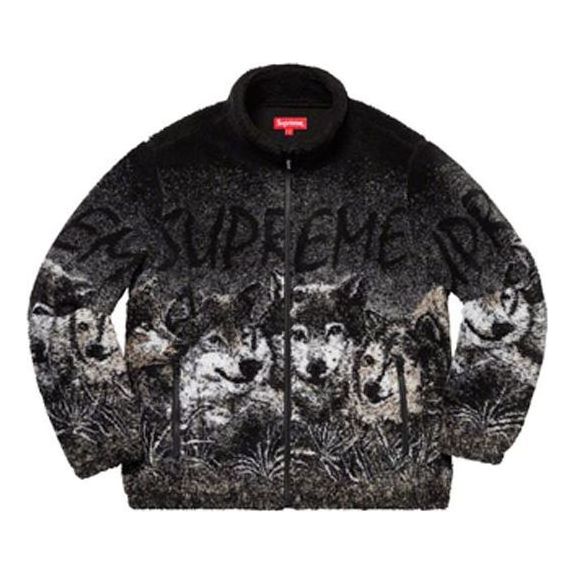 Sweater Supreme Wolf Fleece Jacket Sort | SUP-SS19-448