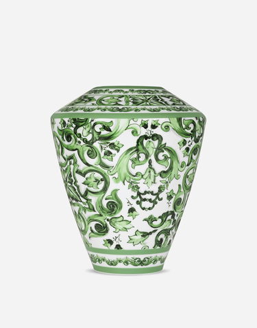 Home decor Dolce & Gabbana Dolce & Gabbana Large Amphora Porcelain Vase Grøn | TCC198TCAMZUV011, 3