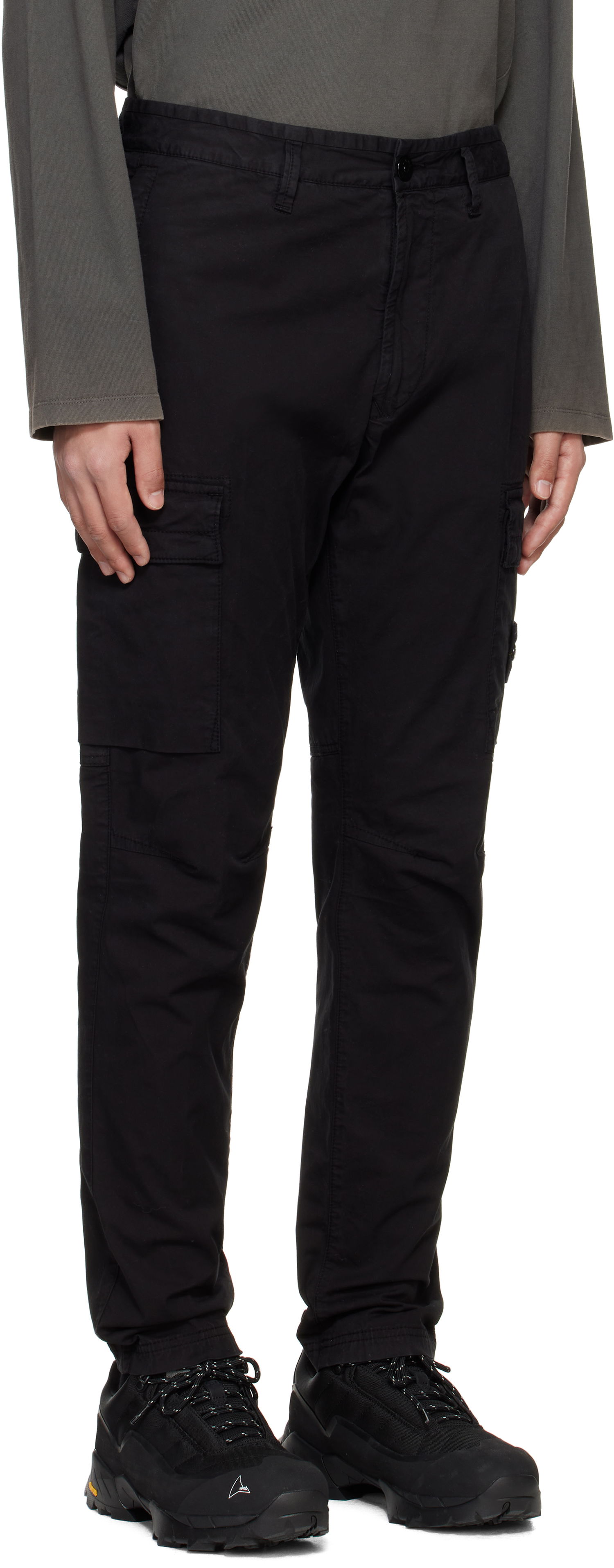 Cargo bukser Stone Island Stone Island Supima Cotton Twill Stretch-TC Cargo Pants Sort | K1S153100304S0010, 1