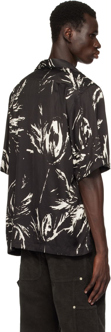Skjorte Wales Bonner Wales Bonner Highlife Bowling Shirt Sort | MS25SH08-VI05-9900 PRINT VISCOSE, 2