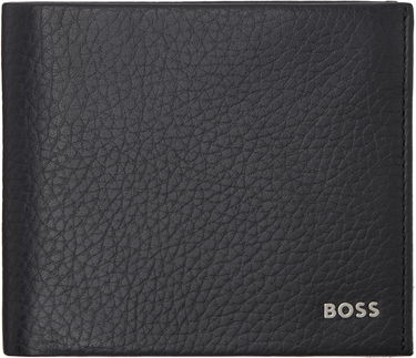 Tegnebog BOSS BOSS Bifold Leather Wallet with Logo Lettering Sort | 50529496, 0