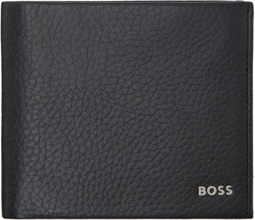 Tegnebog BOSS BOSS Bifold Leather Wallet with Logo Lettering Sort | 50529496