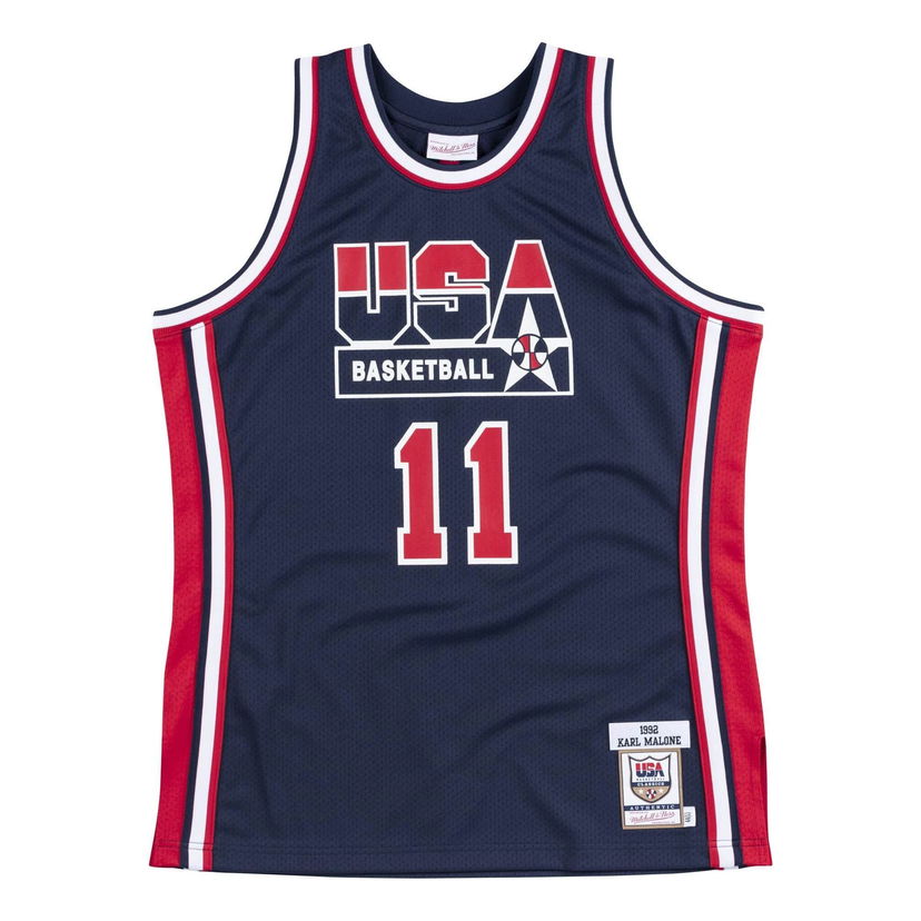 Jersey Mitchell & Ness Authentic Team USA 1992 Karl Malone Jersey Mørkeblå | AJY4GS18416-USANAVY92KMA