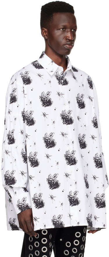 Skjorte We11done Printed Cotton Shirt Hvid | WD-BL1-22-142-M-WH, 1