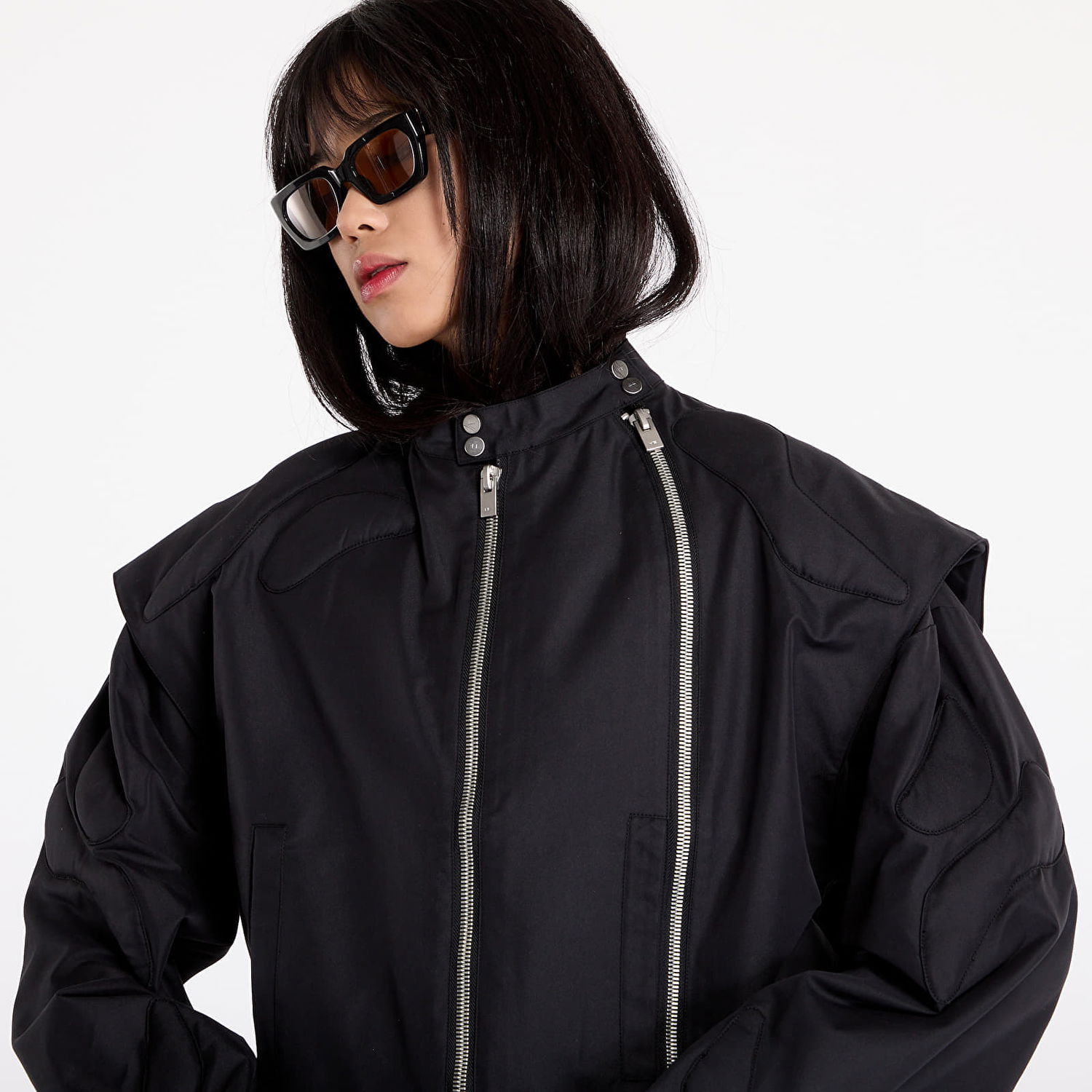 Bomberjakke HELIOT EMIL Molded Biker Jacket Sort | HE_W_02_105_BLK01, 1