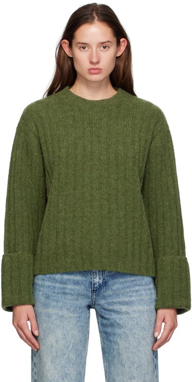 Sweater rag & bone Rag & Bone Stassi Crewneck Sweater Grøn | WAS24F066ON66, 0