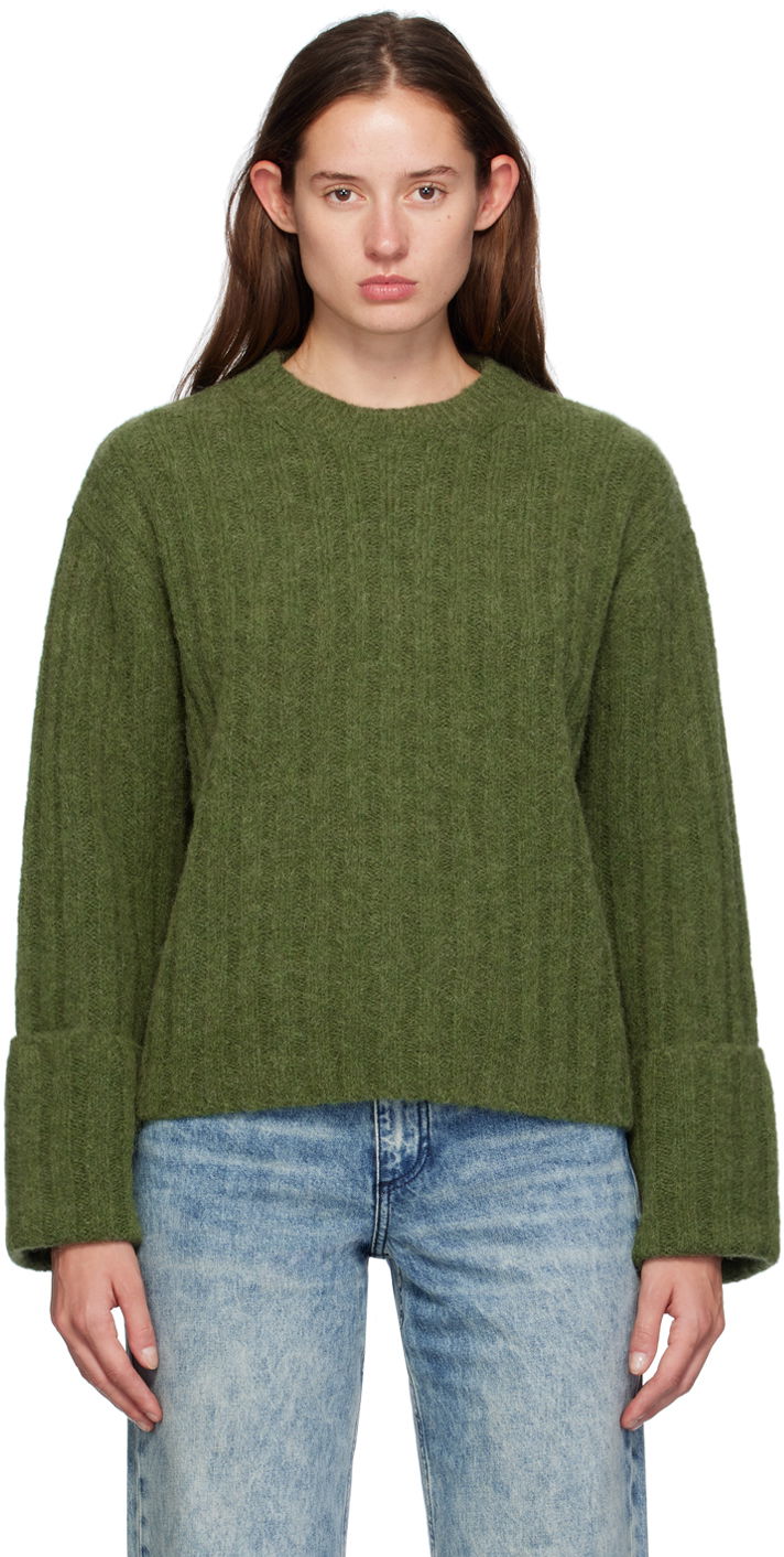 Sweater rag & bone Rag & Bone Stassi Crewneck Sweater Grøn | WAS24F066ON66