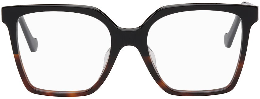 Solbriller Loewe Black & Tortoiseshell Square Glasses Sort | LW50034U@55005, 0