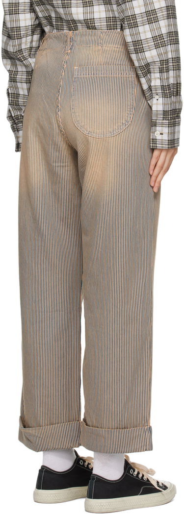Bukser YMC Striped Sailor Trousers Beige | Q4WAC, 2