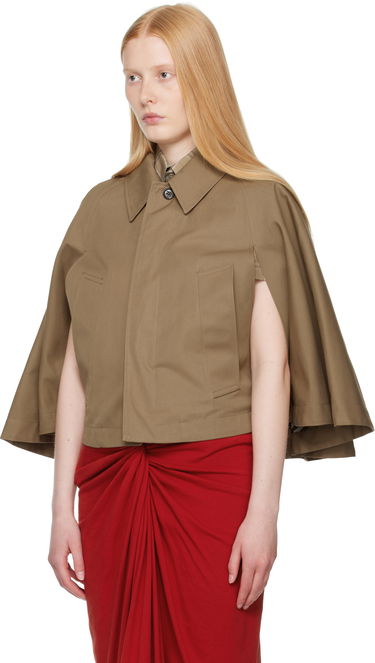 Jakke Burberry Burberry Capelet Jacket Beige | 8110706, 3