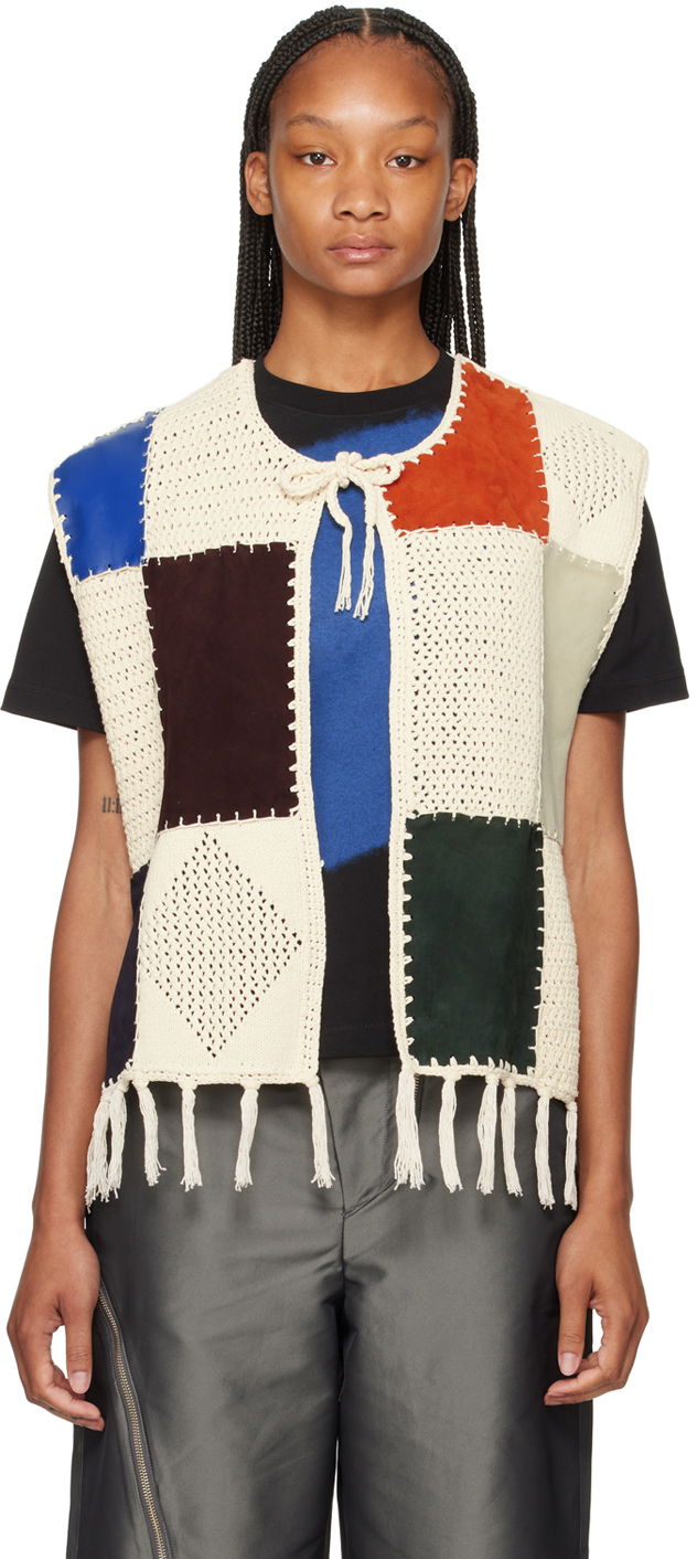 Vest ADER ERROR Patchwork Crochet Vest Flerfarvet | BN01SSKT0201IV, 0