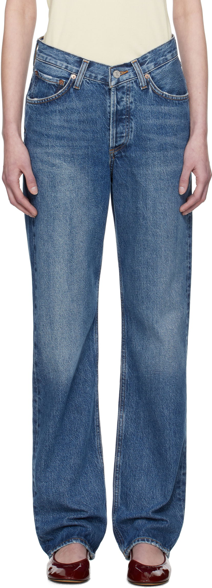 Jeans AGOLDE AGOLDE V-Waist Kelly Jeans Blå | A229-1535