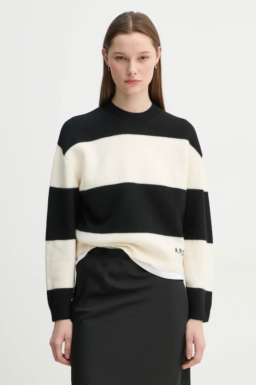 Sweater A.P.C. A.P.C. Pull Penny Striped Wool Sweater Flerfarvet | WVBDL.F23370