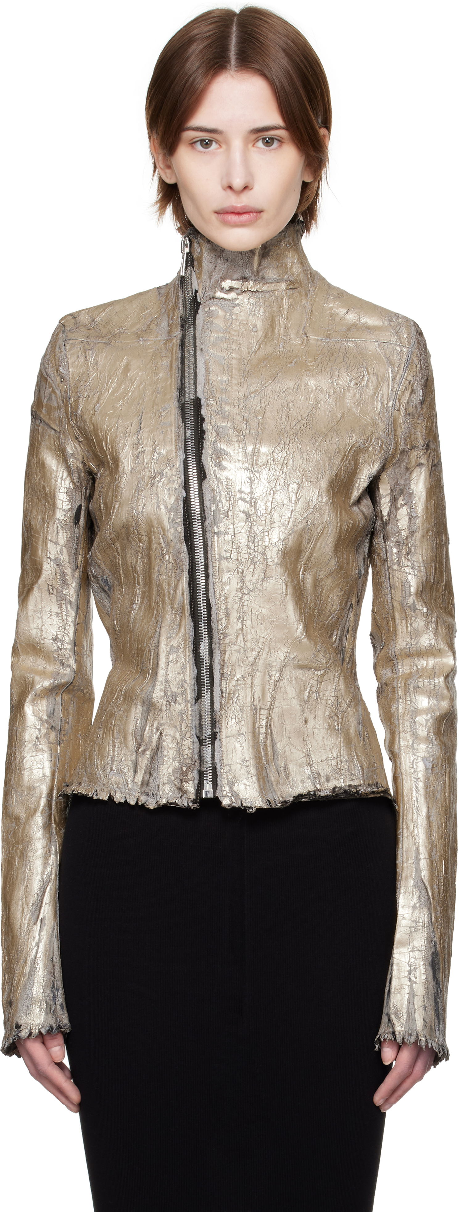 Jakke Rick Owens Rick Owens Hollywood Gary Denim Jacket Metalisk | RP01E7701 SGMC, 0