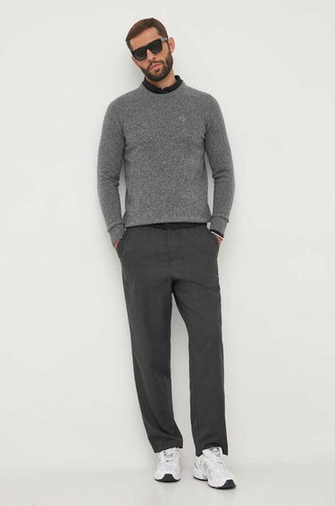 Sweater Barbour Crewneck Sweater Grå | MKN0844, 1
